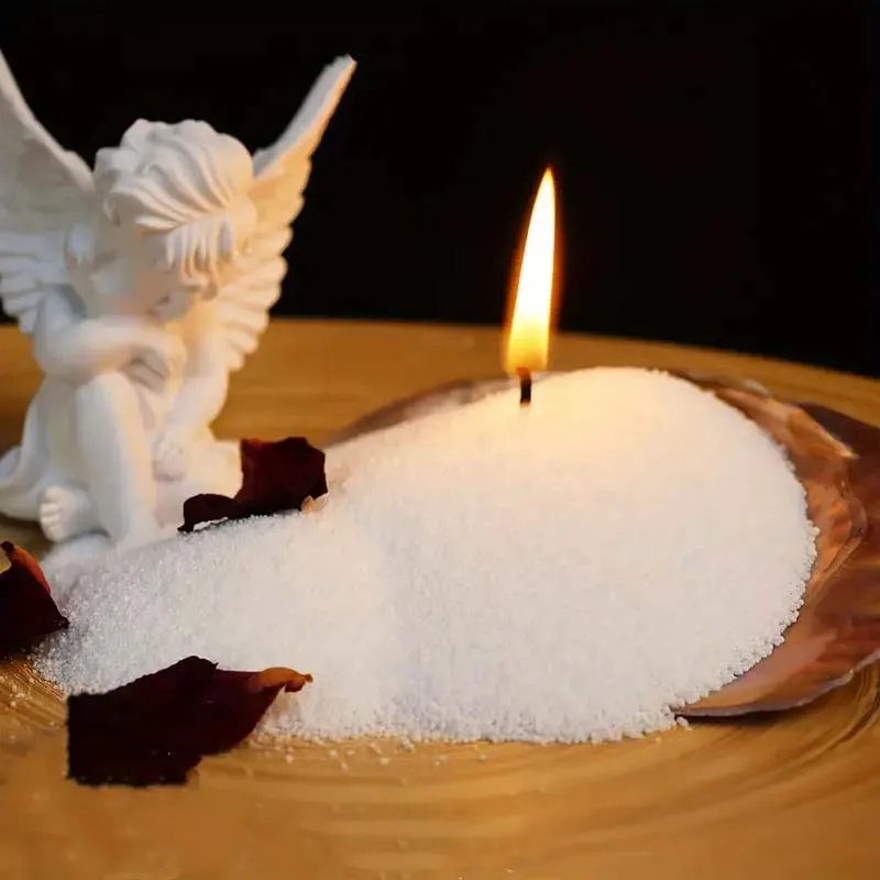 500g Pearled Candle Sand Set - Refillable Wax, DIY Candle Making Kit with 30 Wicks, Bead Candle Refill Making Kit