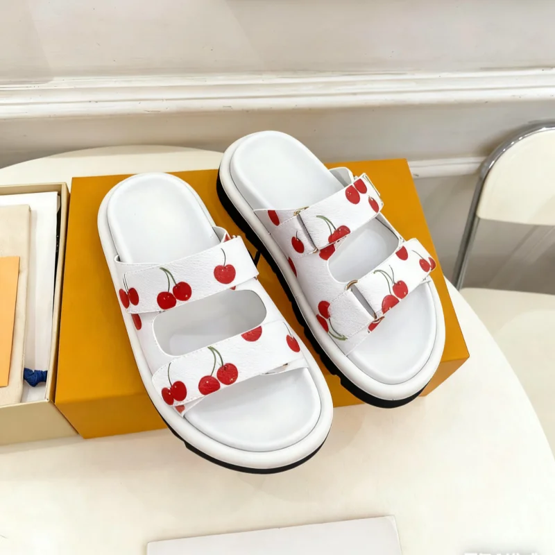 

Женские повседневные тапочки на липучке с двойной пряжкой весна/лето 2024, SU74