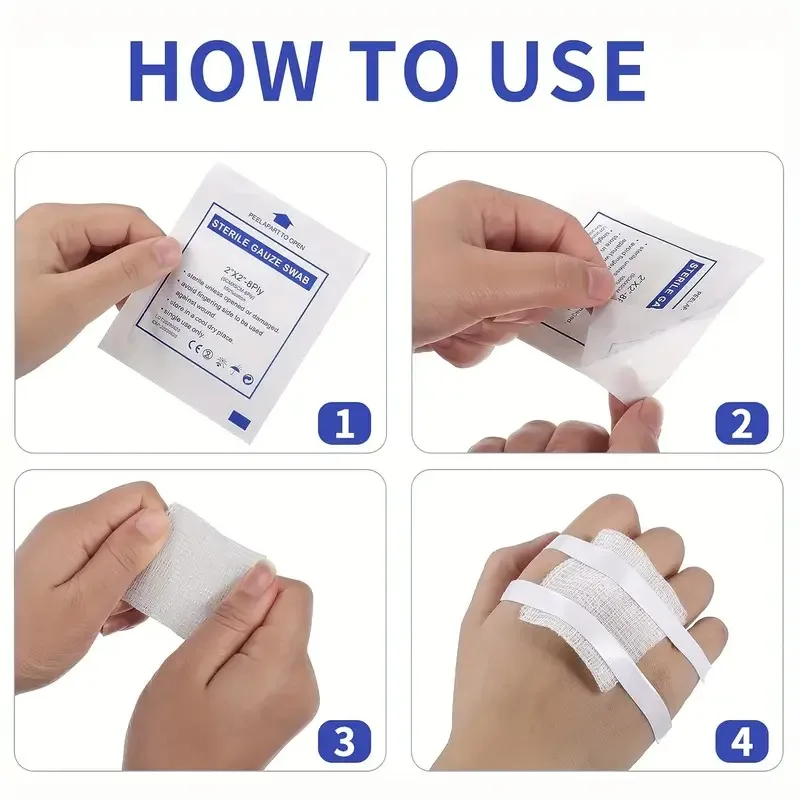 7.5*7.5cm 8 Layers 10/50pcs First Aid High-quality Individually Wrapped Gauze