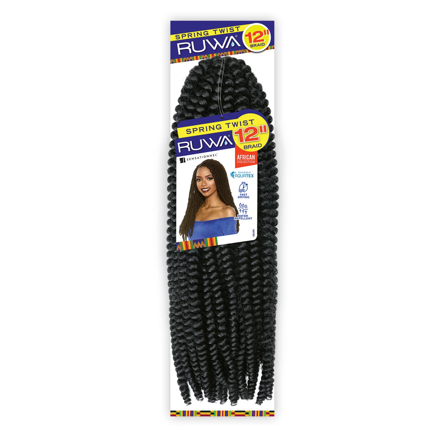 

Синтетические вязаные крючком косы Sensationnel Ruwa Spring Twist 12 дюймов