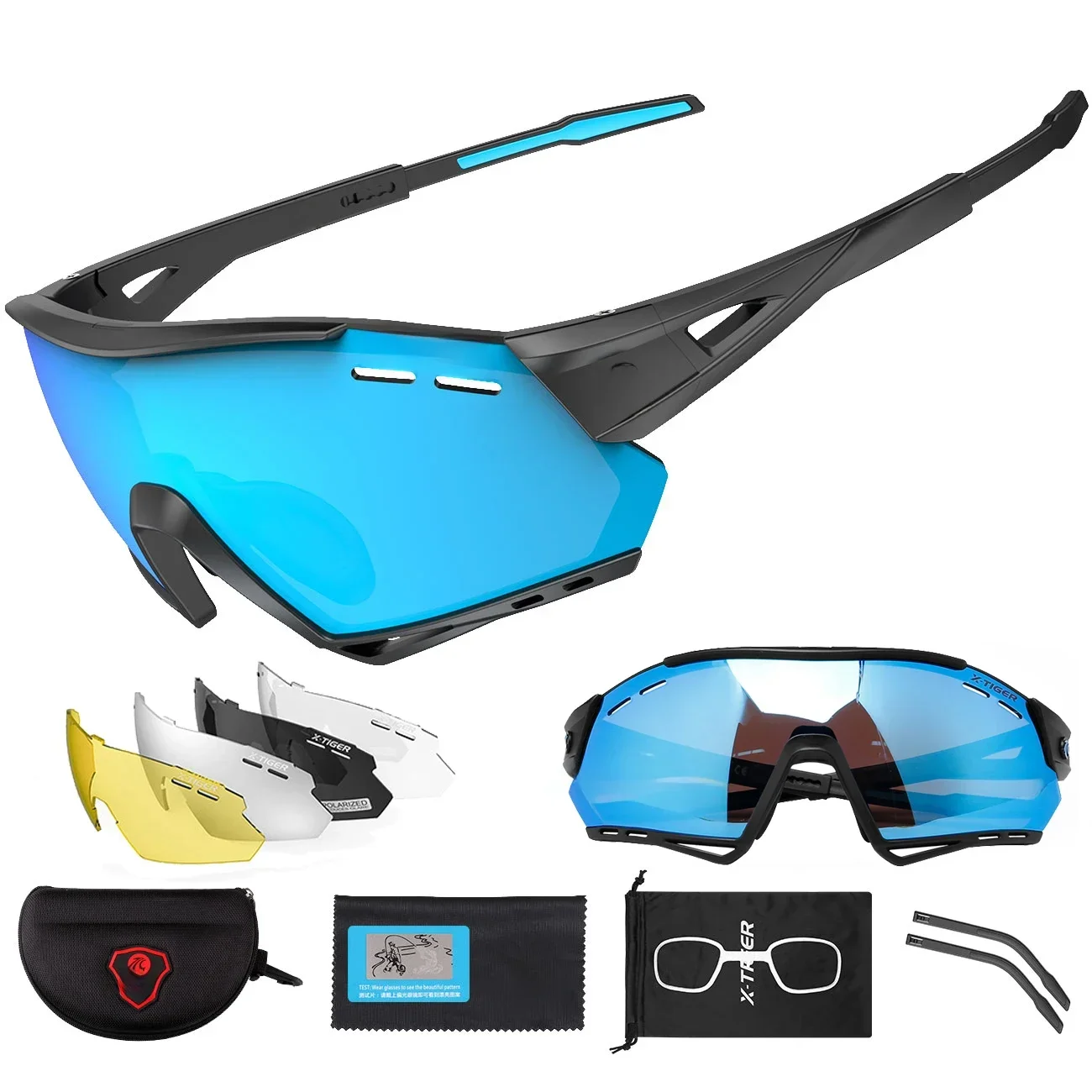 AliExpress X-TIGER New Cycling Glasses MTB Bike Protection Eyewear Running Fishing Sports Men Women 5 Lens