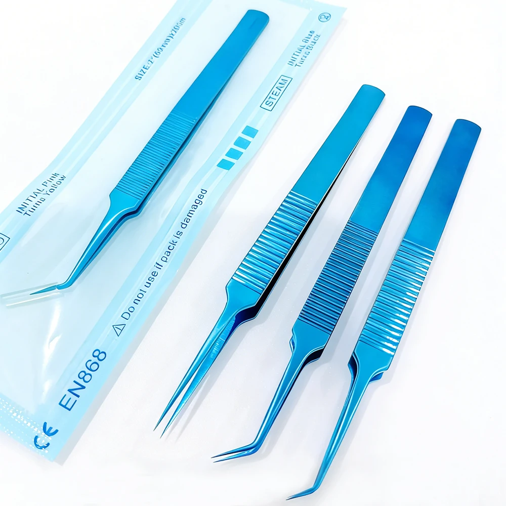 

115mm Hair Transplant Tweezer Angle/Straight Fue Forceps Titanium Alloy Follicle Extraction Transplant Clamp