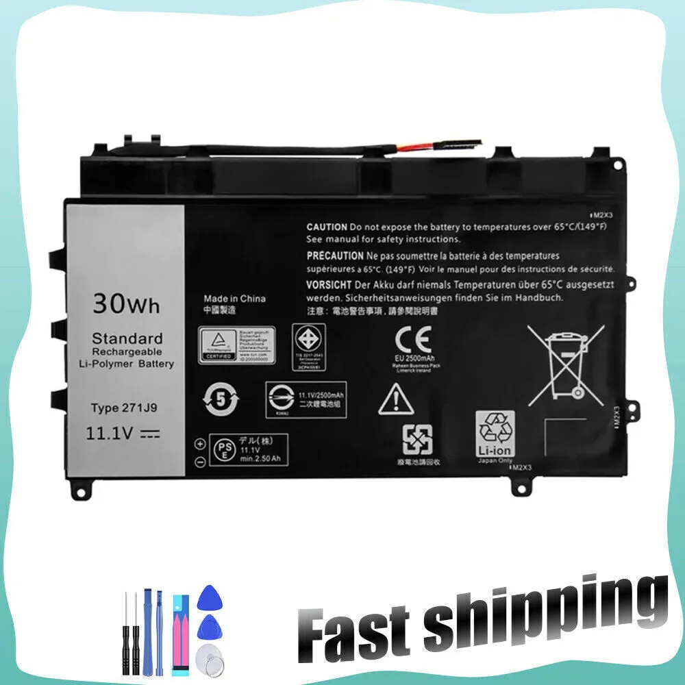 

New 0GWV47 GWV47 Laptop Battery for DELL Latitude 13 7000 7350 GWV47 0GWV47 YX81V 11.1V 30WH Shipping within 24 Hours