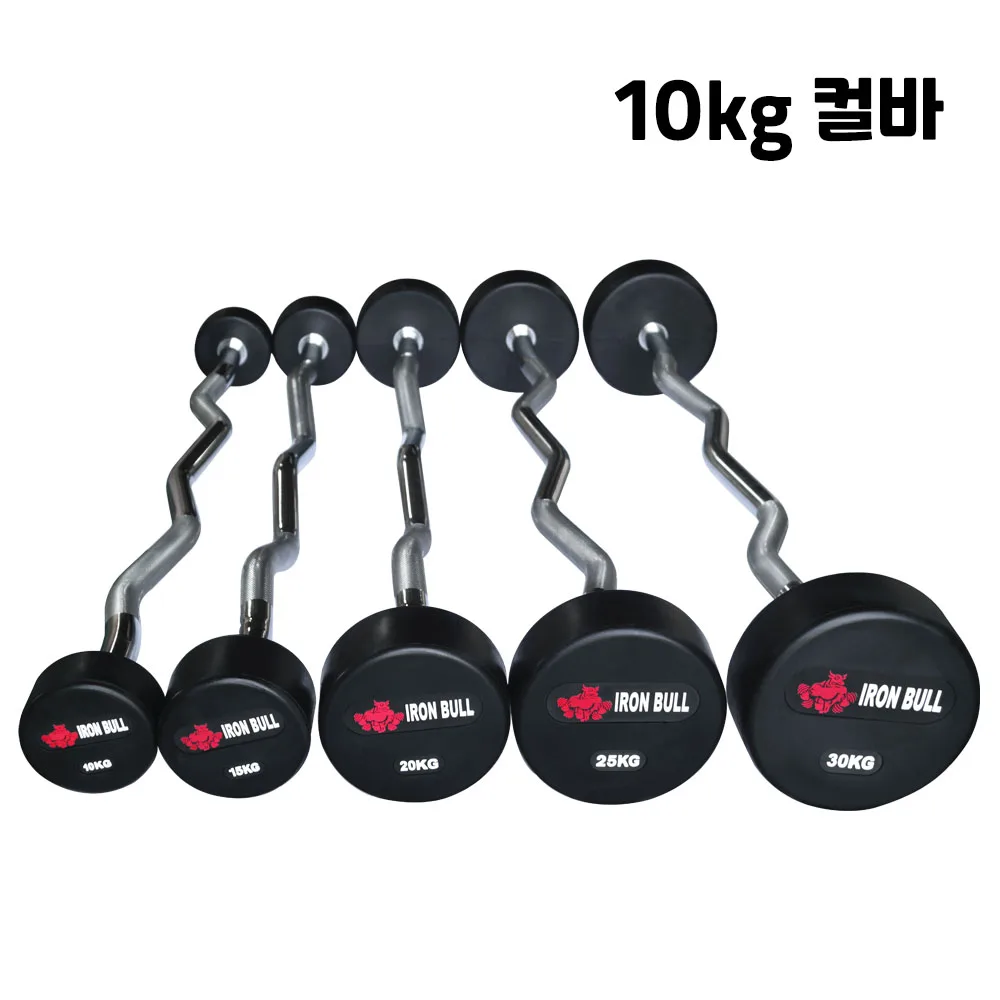 Iron Fire fixed barbell 10kg curl bar