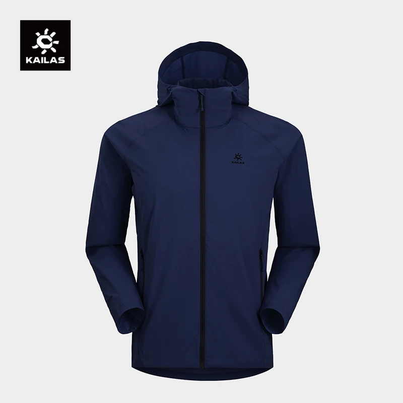 

KAILAS Outdoor Hooded Windbreaker Jacket Hiking Travel Running Casual Zipper Trench Jackets KG2426105
