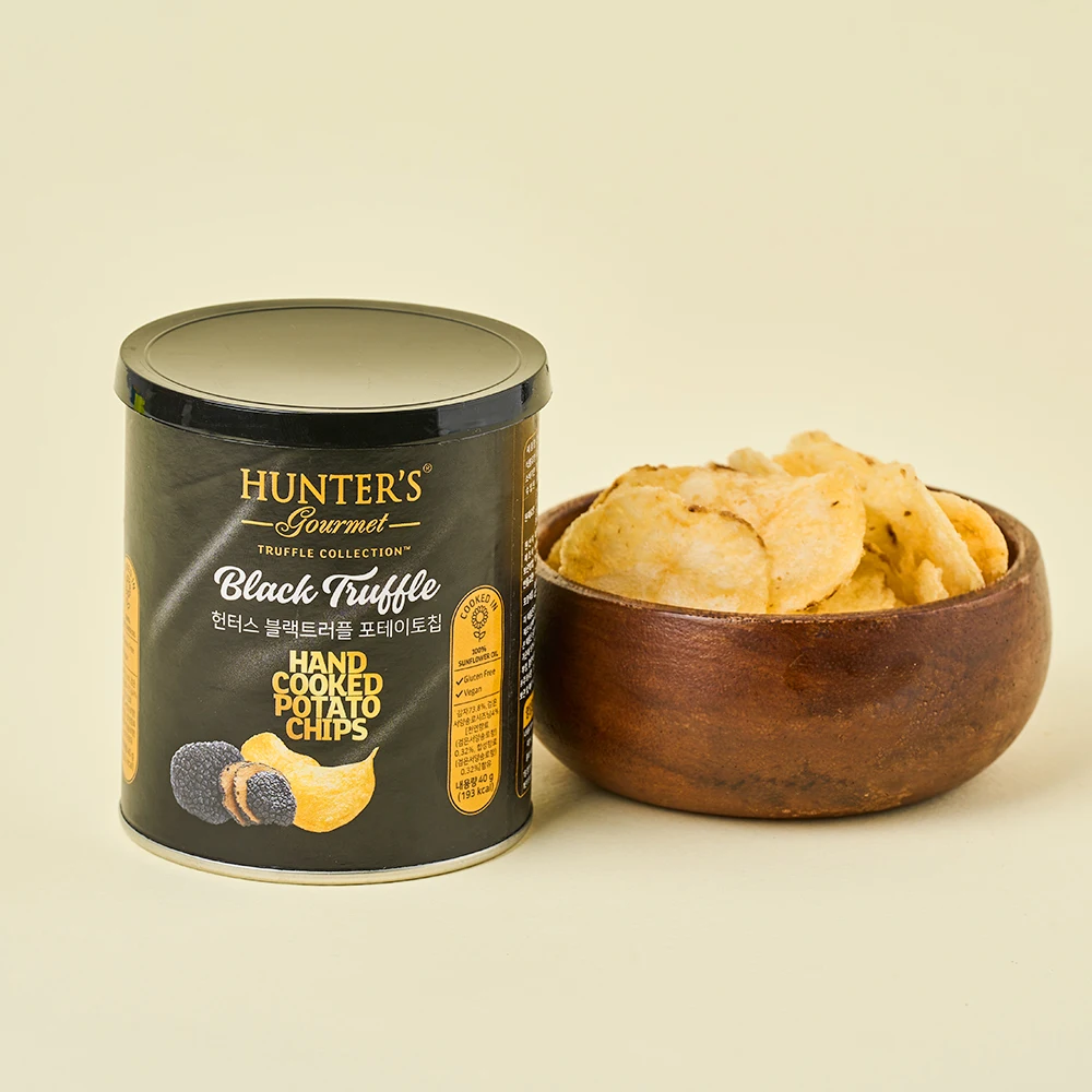 Hunters Trufa Negra Patatas Chips Song Mushroom Premium Patatas Chips Dulces 40g * 5 Piezas