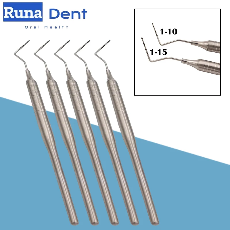 

5pcs Dental Probe Periodontal Explorer CPI Tool 1PC Stainless Steel for Dentist Oral Hygiene Teeth Cleaning Examination Hook