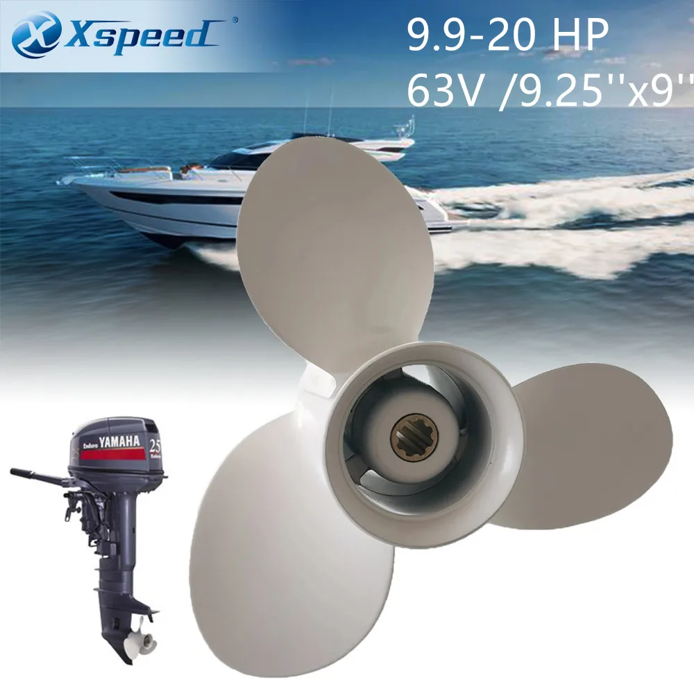 

Xspeed Propeller 9.9-20 HP /63V-45945-10-EL/9.25''x9''/8 TOOTH Propeller For YAMAHA Outboard Enginer