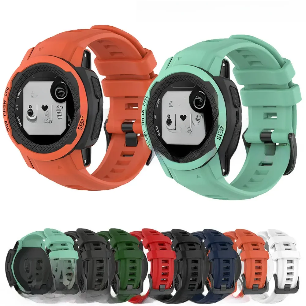 20mm silikonowy pasek do zegarka dla Garmin Instinct 2S bransoletka do smartwatcha pasek do zegarka Instinct2S Sport wymiana paska na nadgarstek — zdjęcie 2