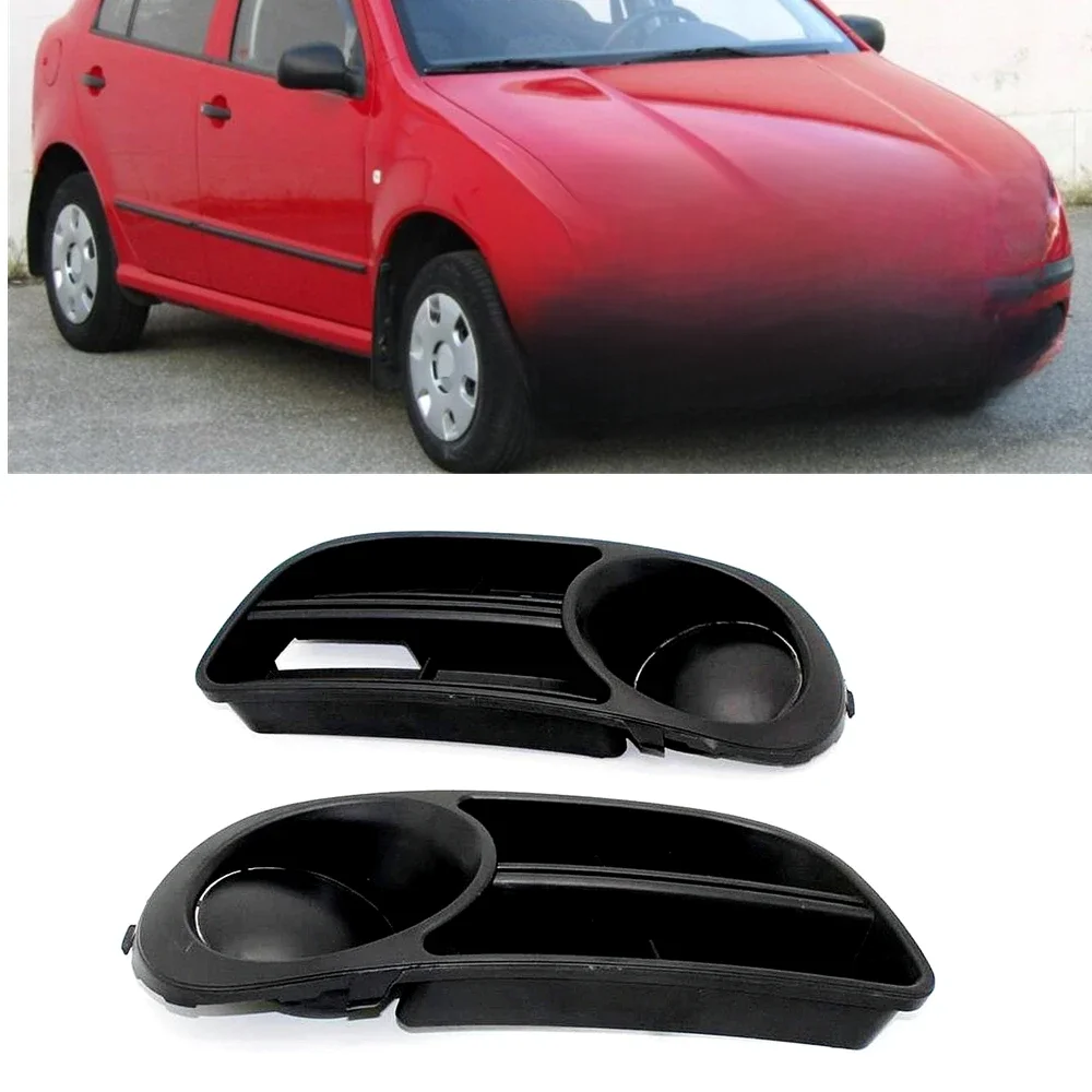 Dla Skoda Fabia MK1 Facelift 2005 2006 2007 2008 Samochodowe światło przeciwmgielne Osłona kratki lampy przeciwmgielnej bez otworu na lampę przeciwmgielną — zdjęcie 2