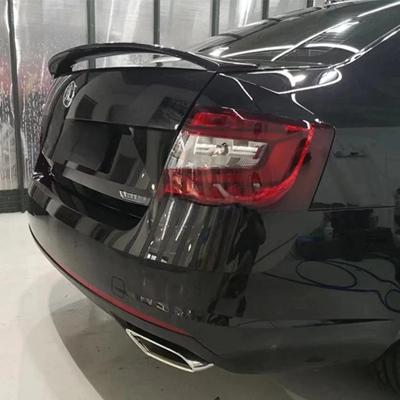 Dla Volkswagen Skoda Octavia 2014-2018 ABS z włókna szklanego niepomalowany kolor tylny spoiler ogon bagażnika skrzydło tylny spojler pokrywa Car Styling — zdjęcie 2