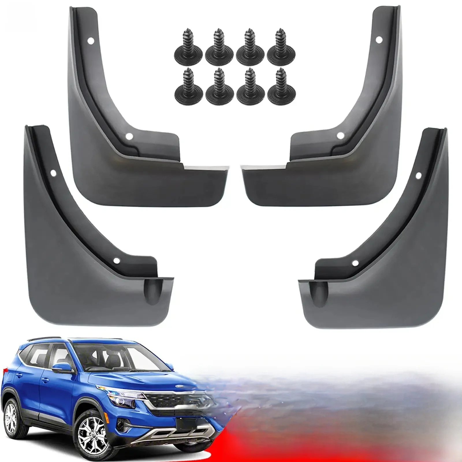 4x/ensemble garde-boue de voiture moulé garde-boue pour Kia Seltos SP2 2019 2020 2024 garde-boue garde-boue voiture avant roue arrière pneu style
