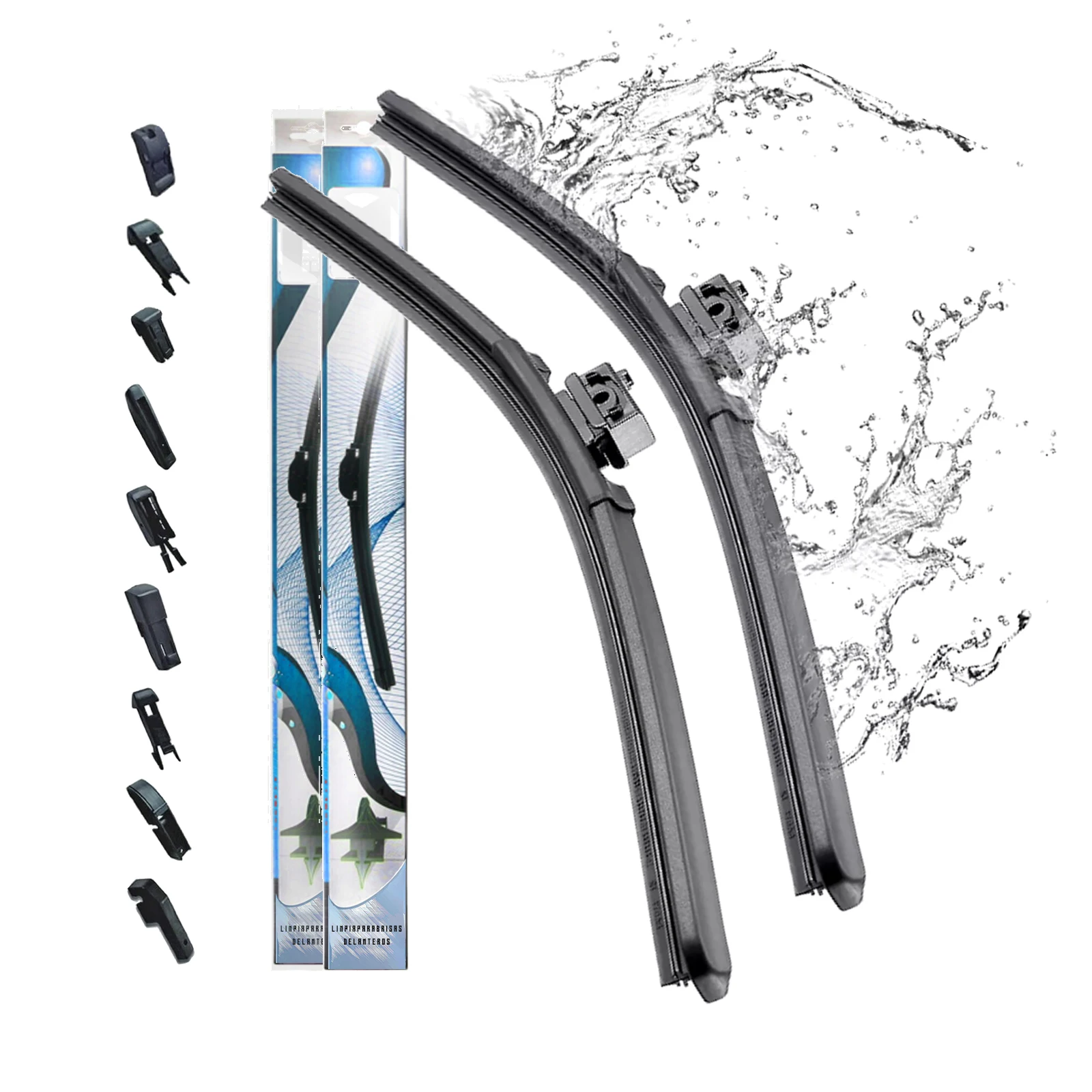Essuie-glaces de pare-brise avant Valable pour Opel Karl |     Essuie-glaces de voiture sans cadre en caoutchouc souple [14/24 pouces] depuis 2015+ - Accessoires automobiles
