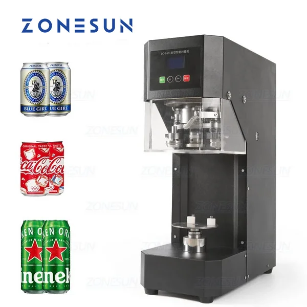 

ZONESUN ZS‑FK168B 55mm Intelligent Can Seamer Bottle Sealing Machine