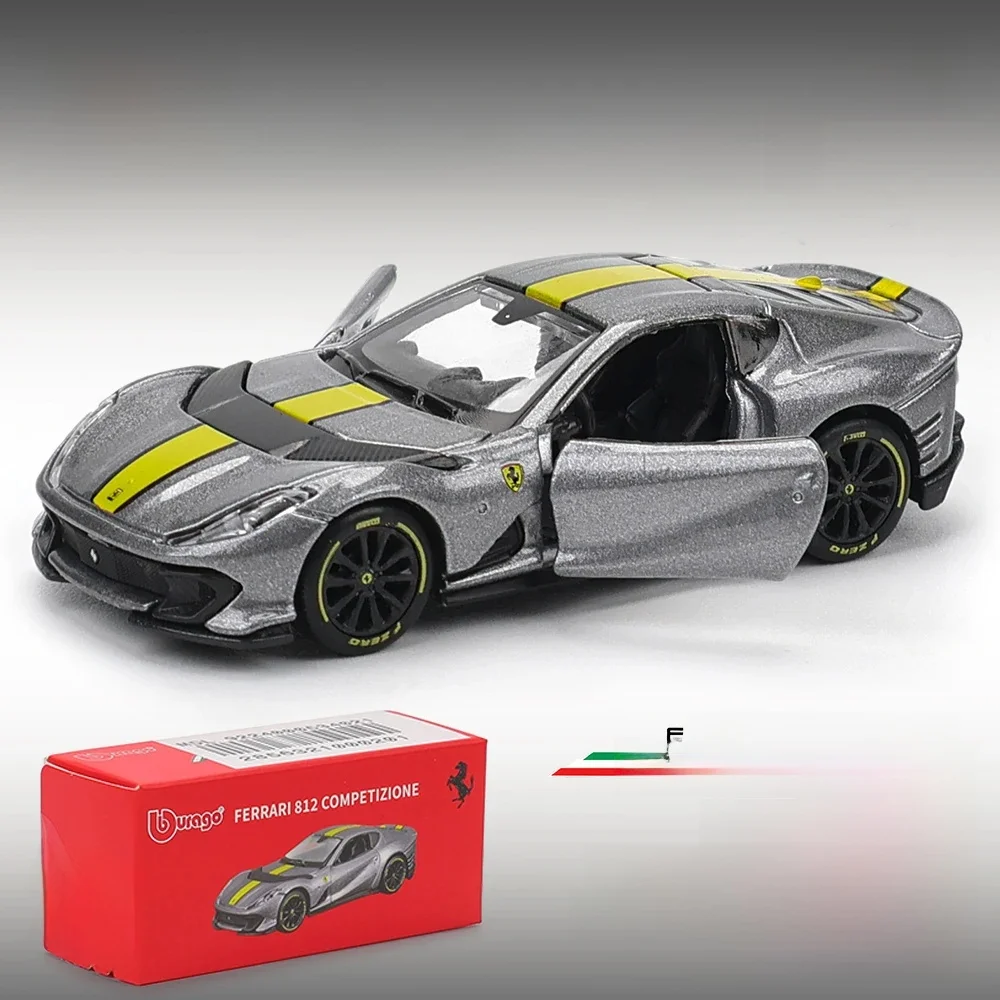 Bburago1:64 Ferrari E812 modèle COMPETIZIONE petite Collection modèle de voiture en alliage jouet cadeau scène décoration classique et exquise