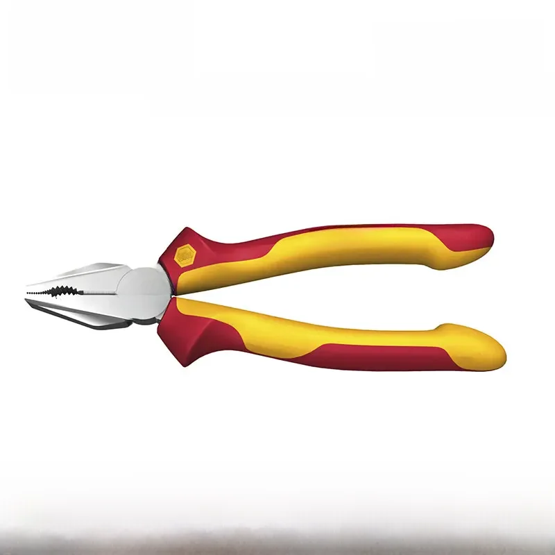 Wiha 26708 Combination Pliers Insulated Electrician 1000V Tools with DynamicJoint and OptiGrip Extra Long Cutting Edge 180 mm