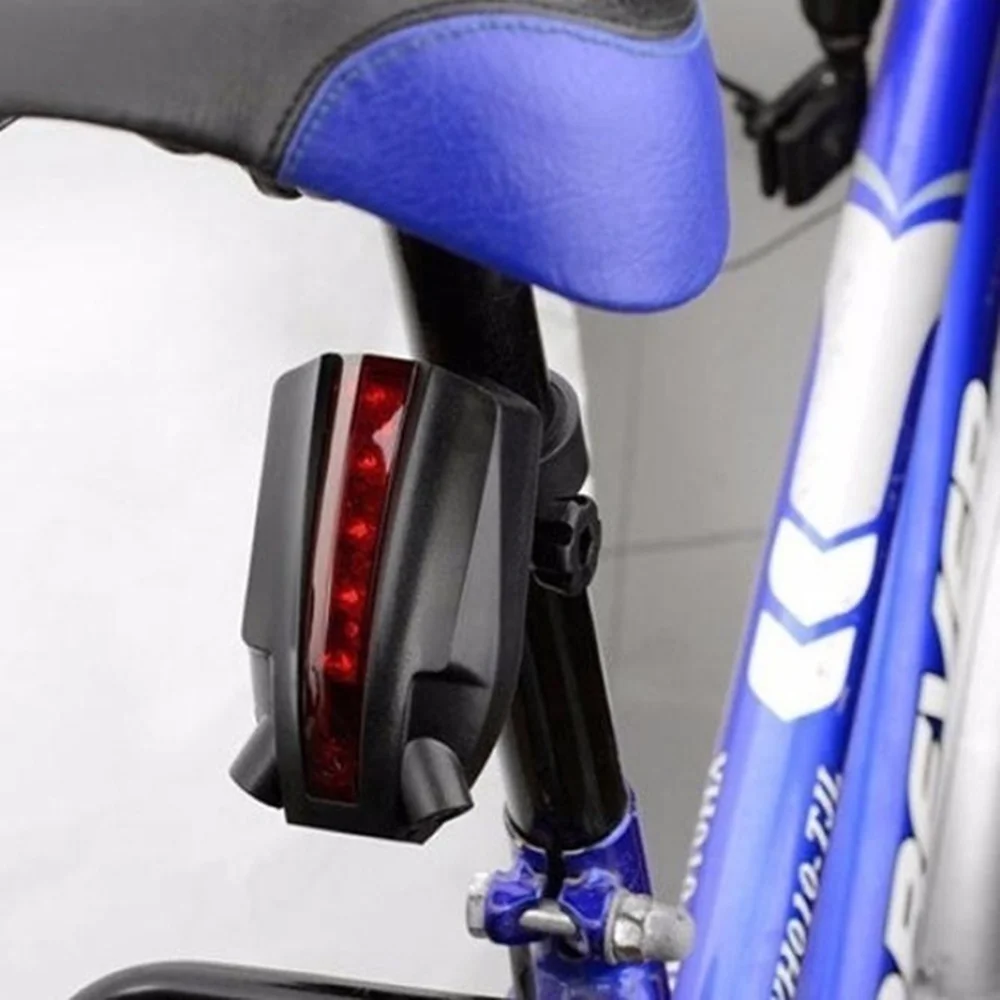 Bicycle 2 Laser Projector Red Lamp Beam and 3 LED Rear Tail Lights