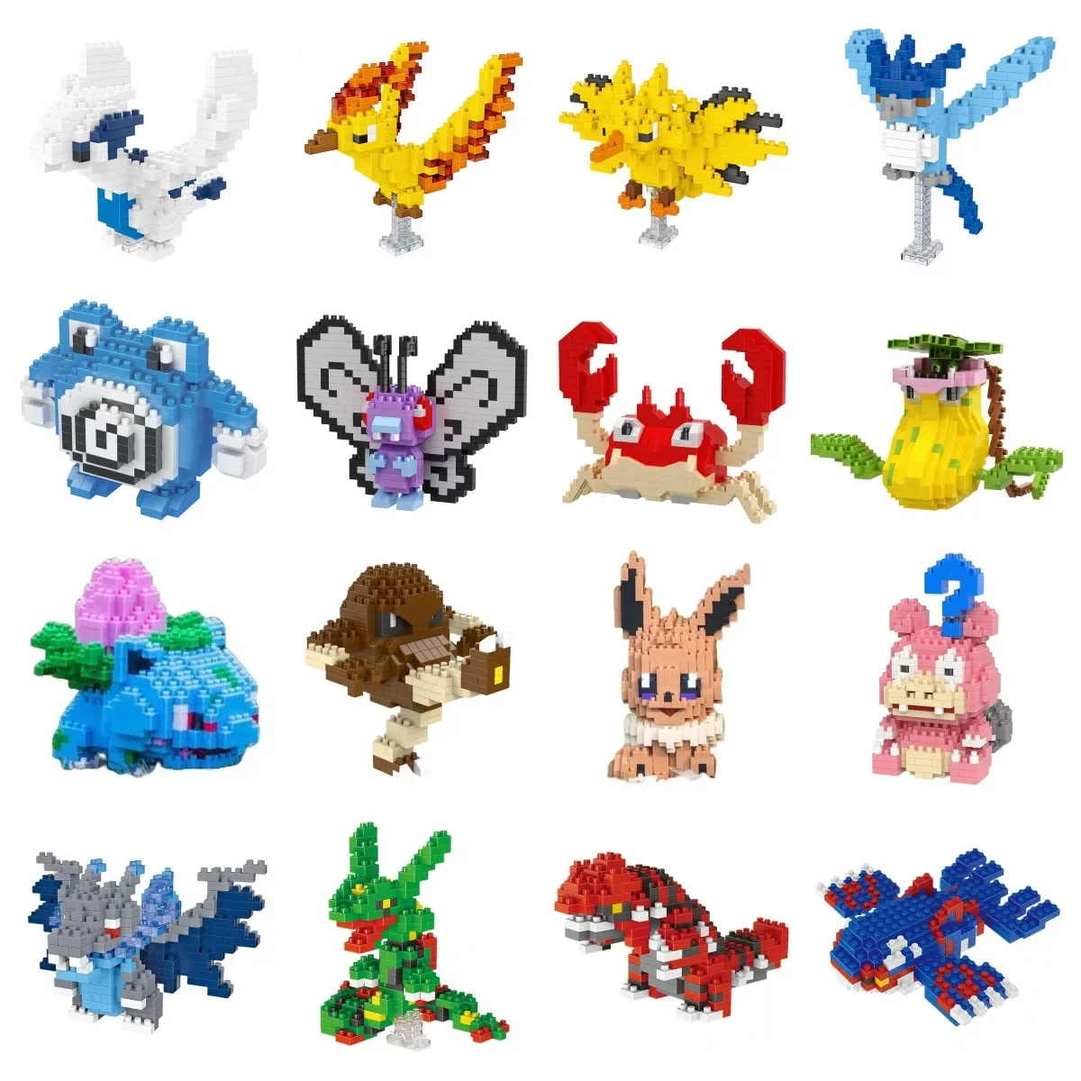 Décennie s de Construction Pokémon Style 105, Dessin Animé Kawaii, Picachu, Animal, Mini Modèle, Jeu Éducatif, Fouille, Jouets