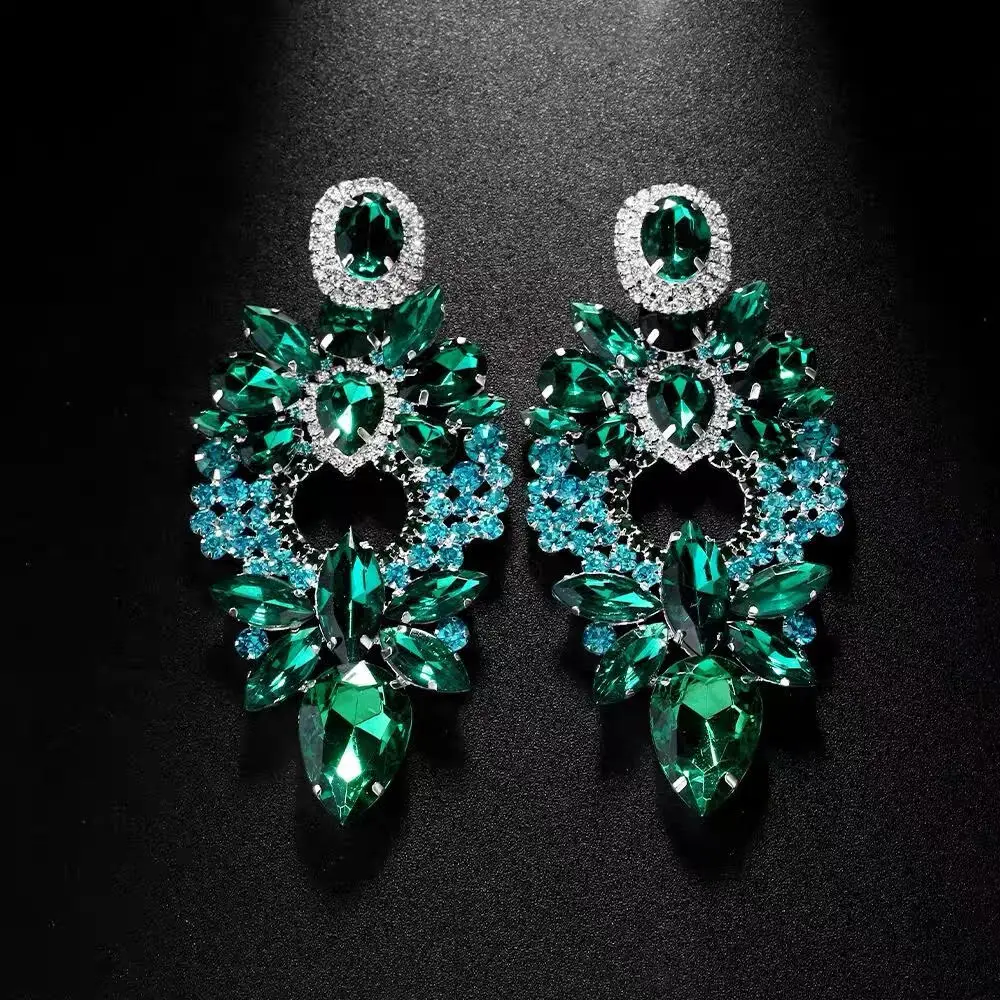 

Emerald & Sapphire Blossom Luxury Earrings