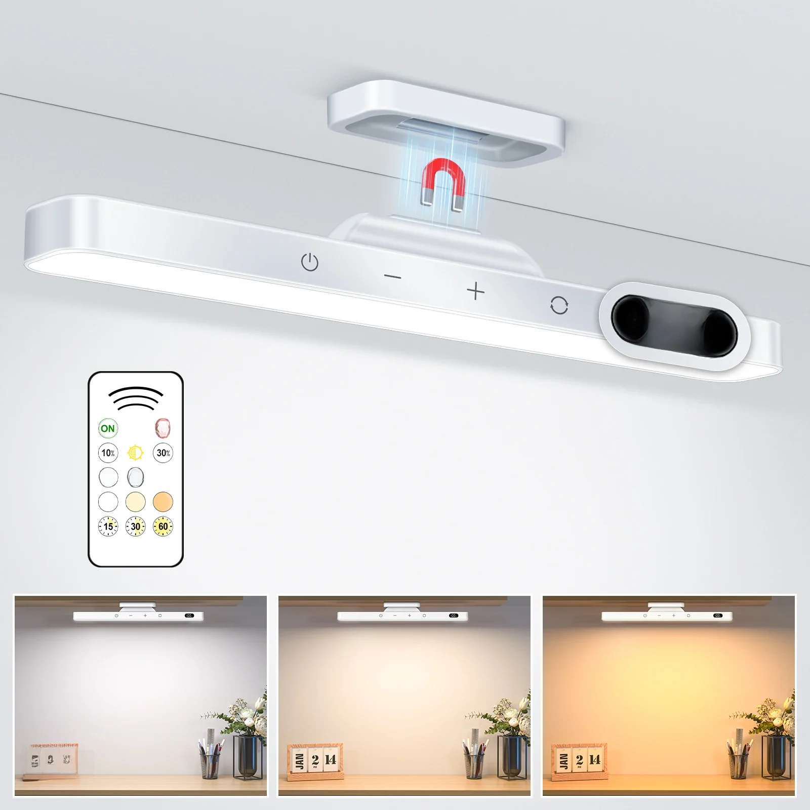 WILLED 5 W dimmbare Spiegelleuchten, 3 Farben, verstellbares Make-up-Licht mit 120 LEDs, 2500 mAh, wiederaufladbare LED-Leuchten unter dem Schrank