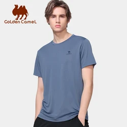 GOLDEN CAMEL Sports T-Shirts Men Women Quick Dry Short Sleeves Casual Elasticity Tops Shirt for Men Breathable Summer 2023 New