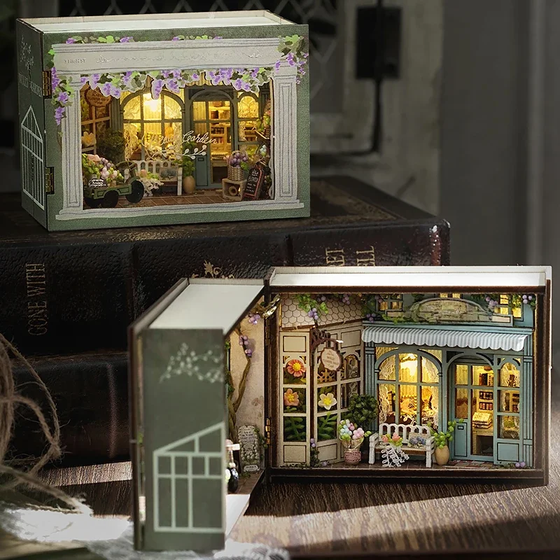 Mini Poppenhuis DIY Klein Huis 3D Puzzel Assemblage Gebouw Model Speelgoed Thuis Slaapkamer Decoratie Met Meubels LED Verlichting Geschenken - afbeelding 2