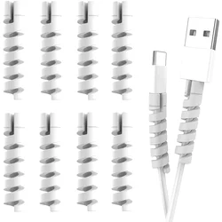 10PCS Cable Protector Silicone Spiral Winder USB Charge Cable Protection For Android Phone Mouse Earphone Date Cord Case Cover
