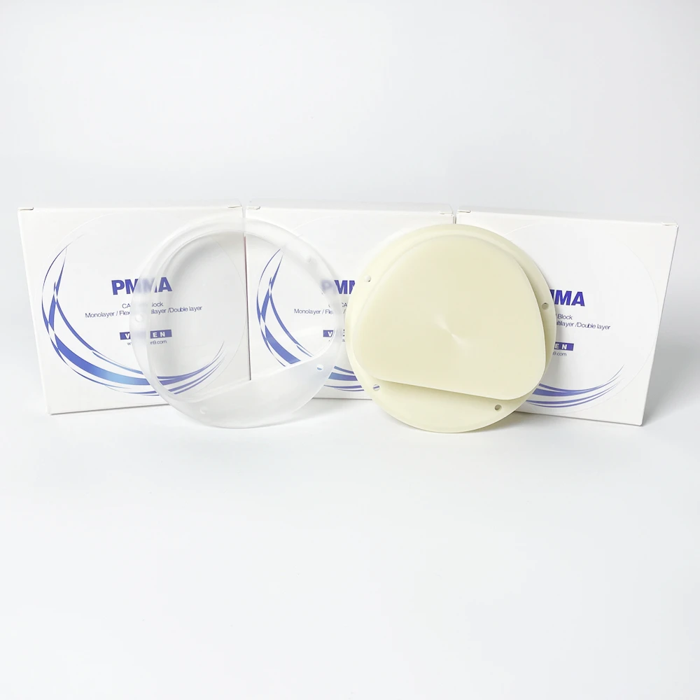 Flexible PMMA Block Resin Disc Clear A0 BL1 Color  89mm AG Dental Amann Girrbach Hollywood White Acetal PMMA Blank