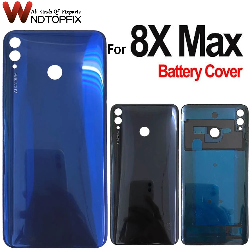 

Battery Cover For Honor 8X Max Back Glass Panel Rear Door Housing Case For Huawei Honor 8X Max Battery Cover With Glue