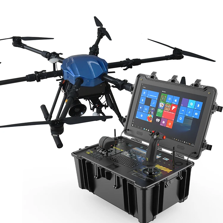 Portátil rc sistema de controle vídeo gcs para zangão uas uav à terra comandante rádio sistema controle remoto vídeo telemetria rc link