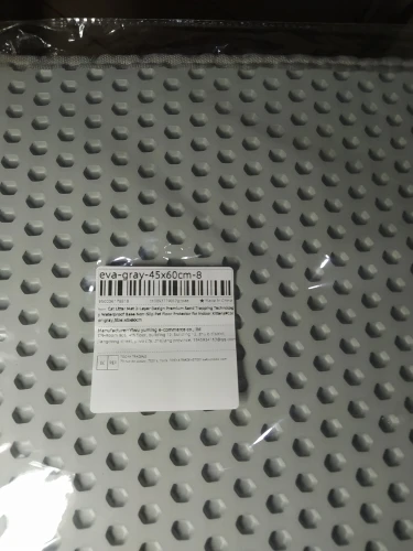 Customer review photo for Honeycomb Cat Litter Mat