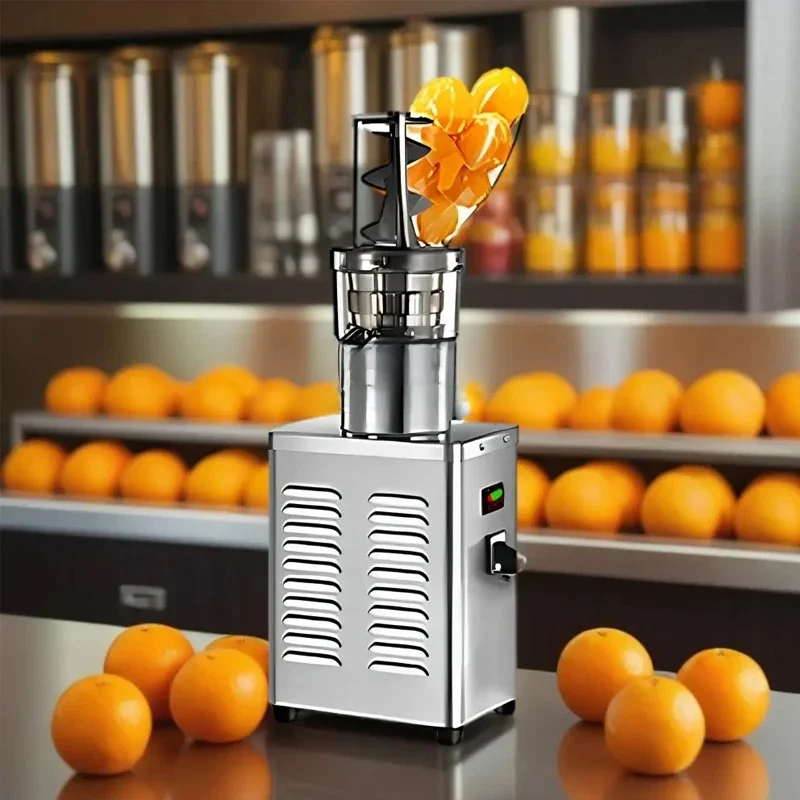 Coffee Shop Juicer, Stainless Steel Large Inlet Cold Press Juicer, Residue Separator