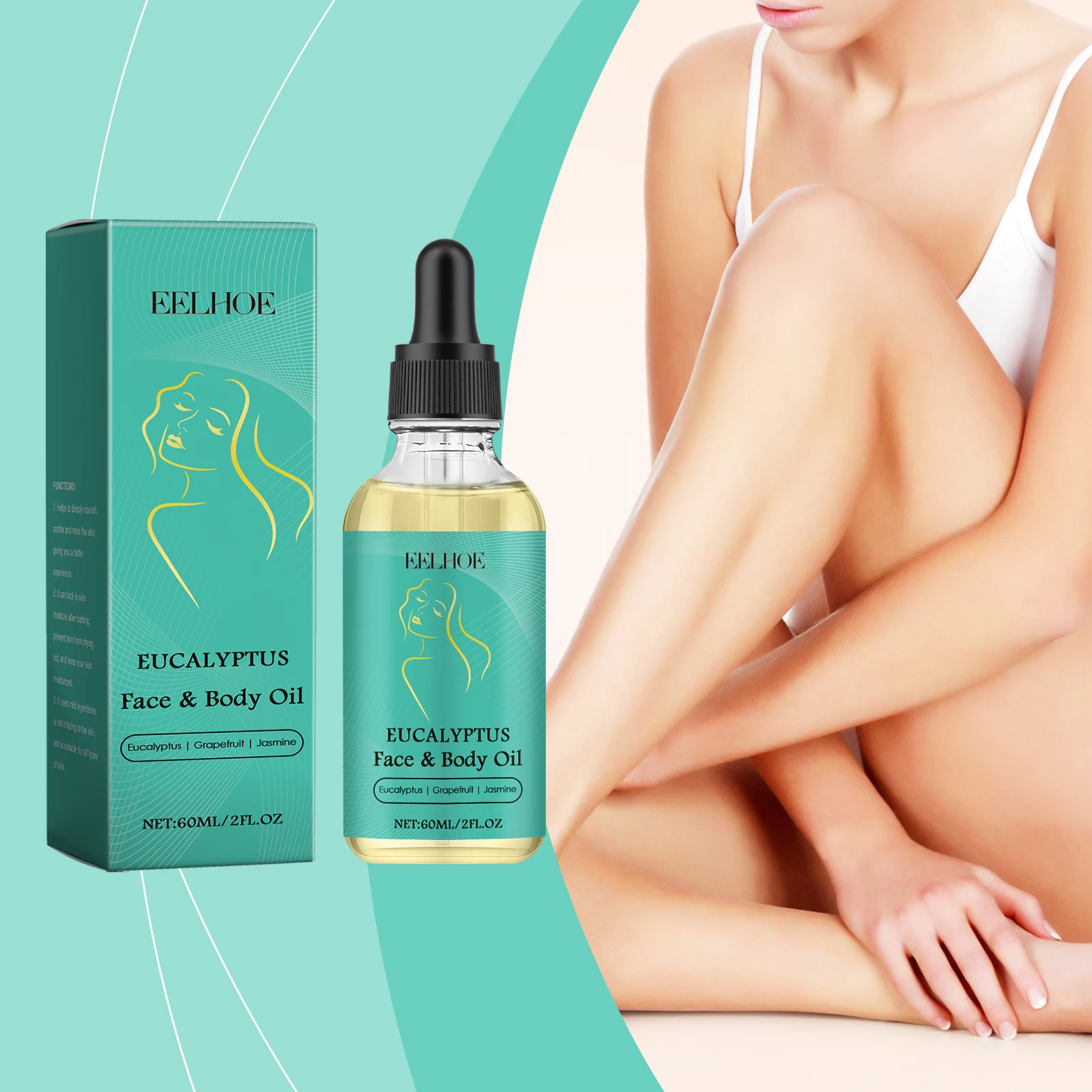 Eelhoe 60ml Body Nourishing Care Essential Oil Brighten Skin Tone Tender Skinlasting Aroma Improve Sry Skin Body Essential Oil