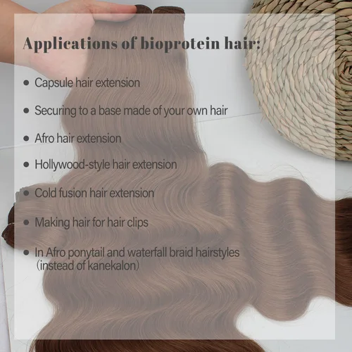 Imagen 2 del producto Mechones de cabello ondulado colorido de 30 pulgadas, extensiones de cabello sintético Natural Rubio Piano 613, cola de caballo gruesa ombré, cabello profundo suelto