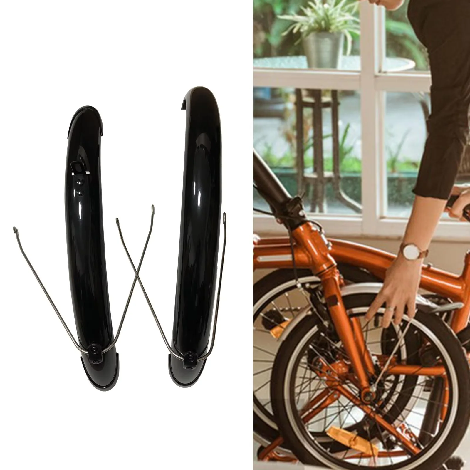 Folding Bikes 20 inch Practical Lightweight Wheel Protection Mudflaps Bicycle Front Rear Sturdy Mudguards Replacement