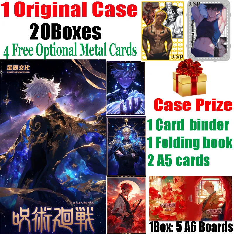 

New XINGCHENWENHUA Jujutsu Kaisen A6 Acrylic Colored Paper Anime Satoru Gojo Zenin Maki Character Flash Quality Cards Xmas Gift