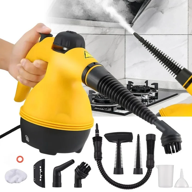 

1000W High Temperaturen Electric Steam Cleaner Sterilization Mite Removal Handheld Steamer for Removing Stain with 9 Accessories
