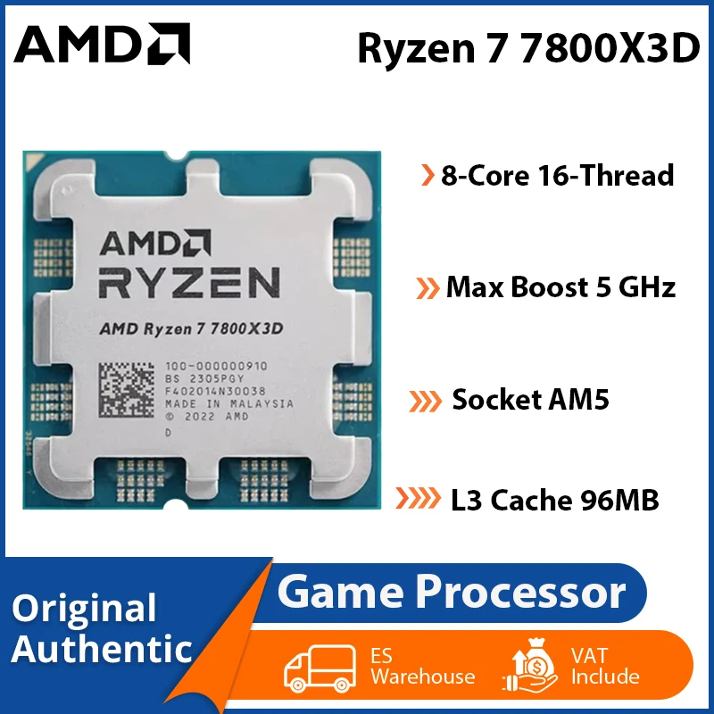 Procesador de Juegos AMD Ryzen 7 7800X3D Original
