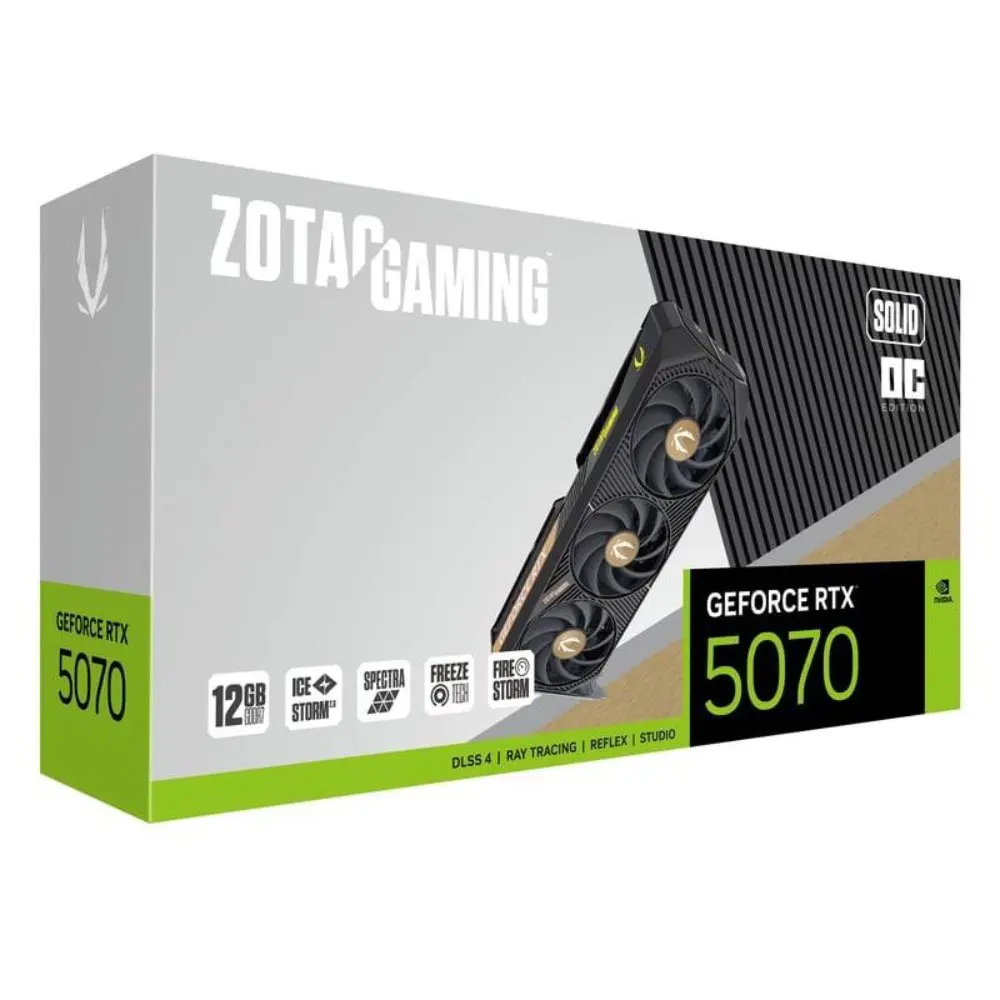 Zotac GeForce RTX 5070 SOLID OC 12GB GDDR7 DLSS4 1*HDMI/3*DisplayPort PCi Ex 5.0 16x