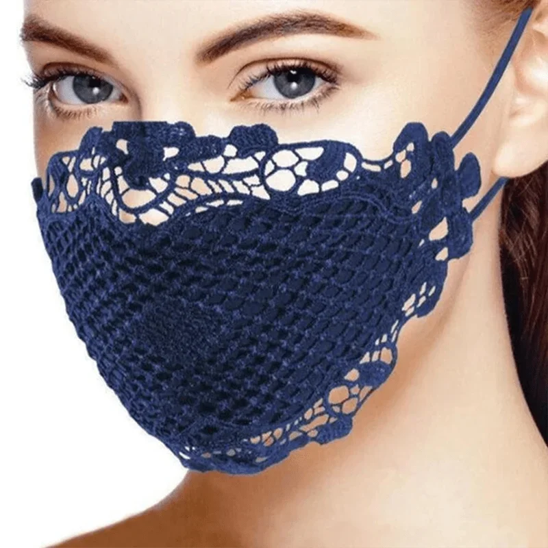 Masque en dentelle de protection solaire 1 pièce, cadeaux de vacances respirants et sexy multicolores, adapté aux activités de plein air tels que les voyages, le cyclisme, etc.