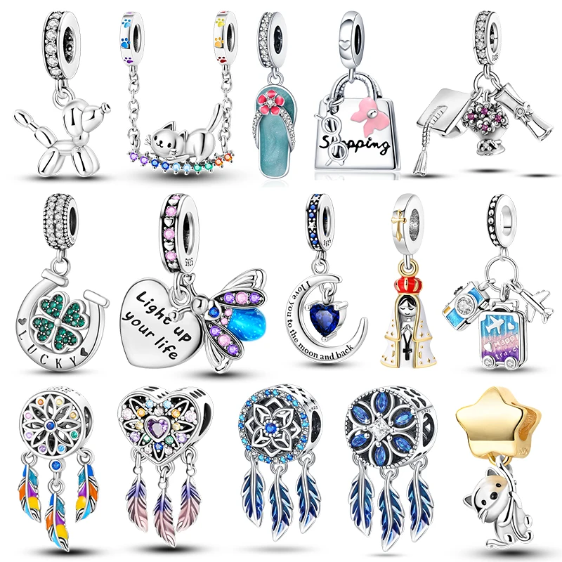 

Стерлингового серебра 925 пробы Love Dreamcatcher Cat DogCharm Beads Love, подходит для оригинального браслета 3 мм, изысканные подарки на день рождения своими руками для нее