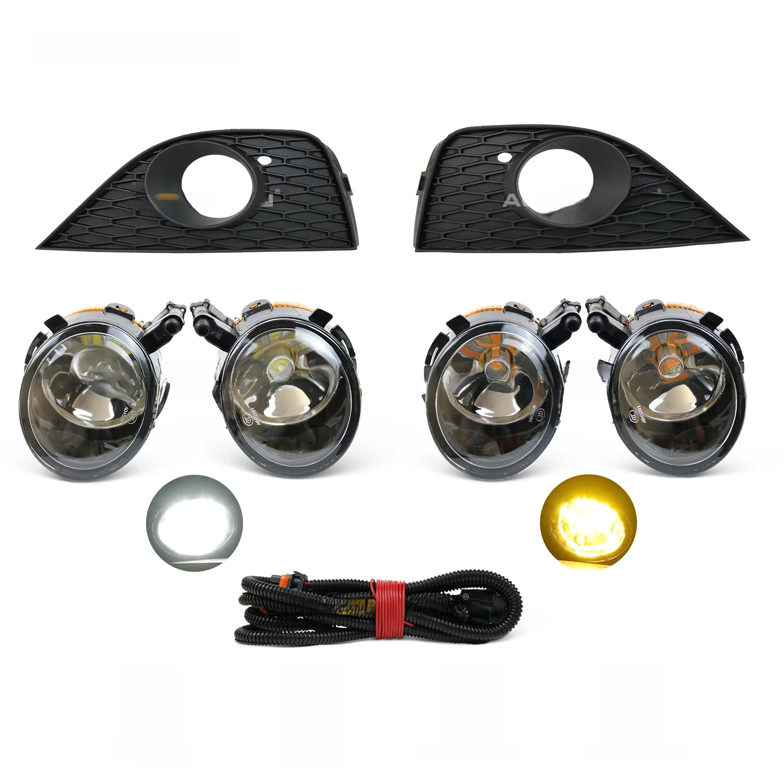 Światło samochodowe do Seat Ibiza 2009 2010 2011 2012 Światło przeciwmgielne LED Światło przeciwmgielne Światło przeciwmgielne Osłona kratki Zestaw żarówek — zdjęcie 2
