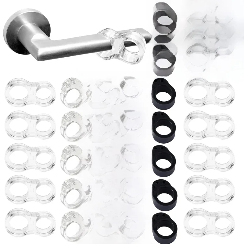 Coussinets de poignée de porte en silicone, protection murale, bouton de porte, pare-chocs, meubles protégés, Crash Pads, anneaux antichoc, 12-2 pièces