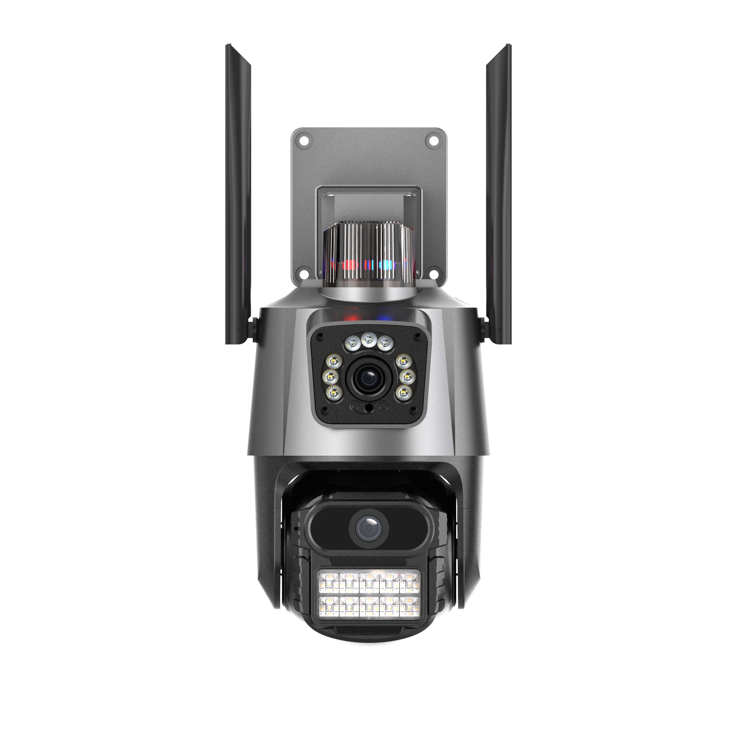 送料無料！-icsee-wifiカメラ-セキュリティ-6mp-デュアルレンズ-ワイヤレス-ptz-防水-人体検知-cctv-警告点滅ライト付き