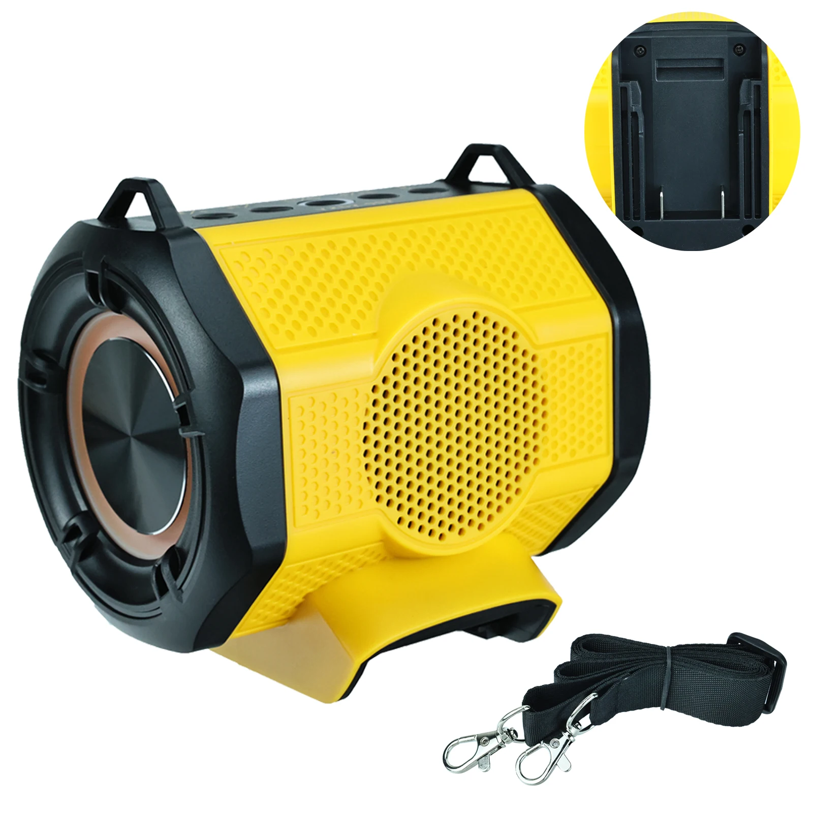 

Portable Cordless Speaker Stero Player Loudspeaker Bluetooth-compatible Amplifier for Dewalt 20V Li-ion Battery (No Battery)