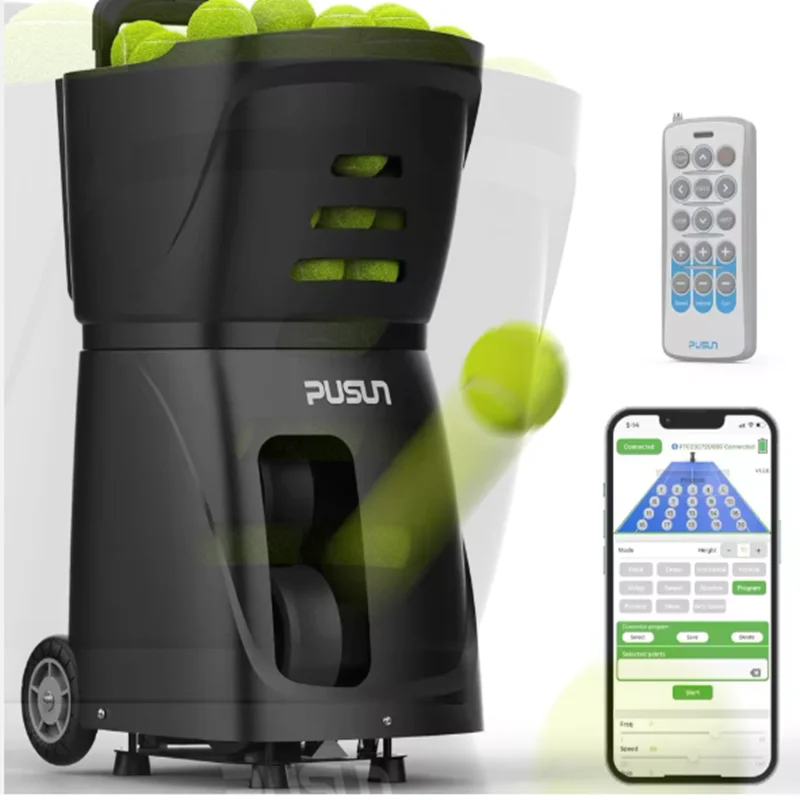 

ОПТОВАЯ машина для машины для теннисных мячей, автоматическая установка/меститель для теннисных мячей для тренировок всех уровней игроков, в комплекте с дистанционным управлением