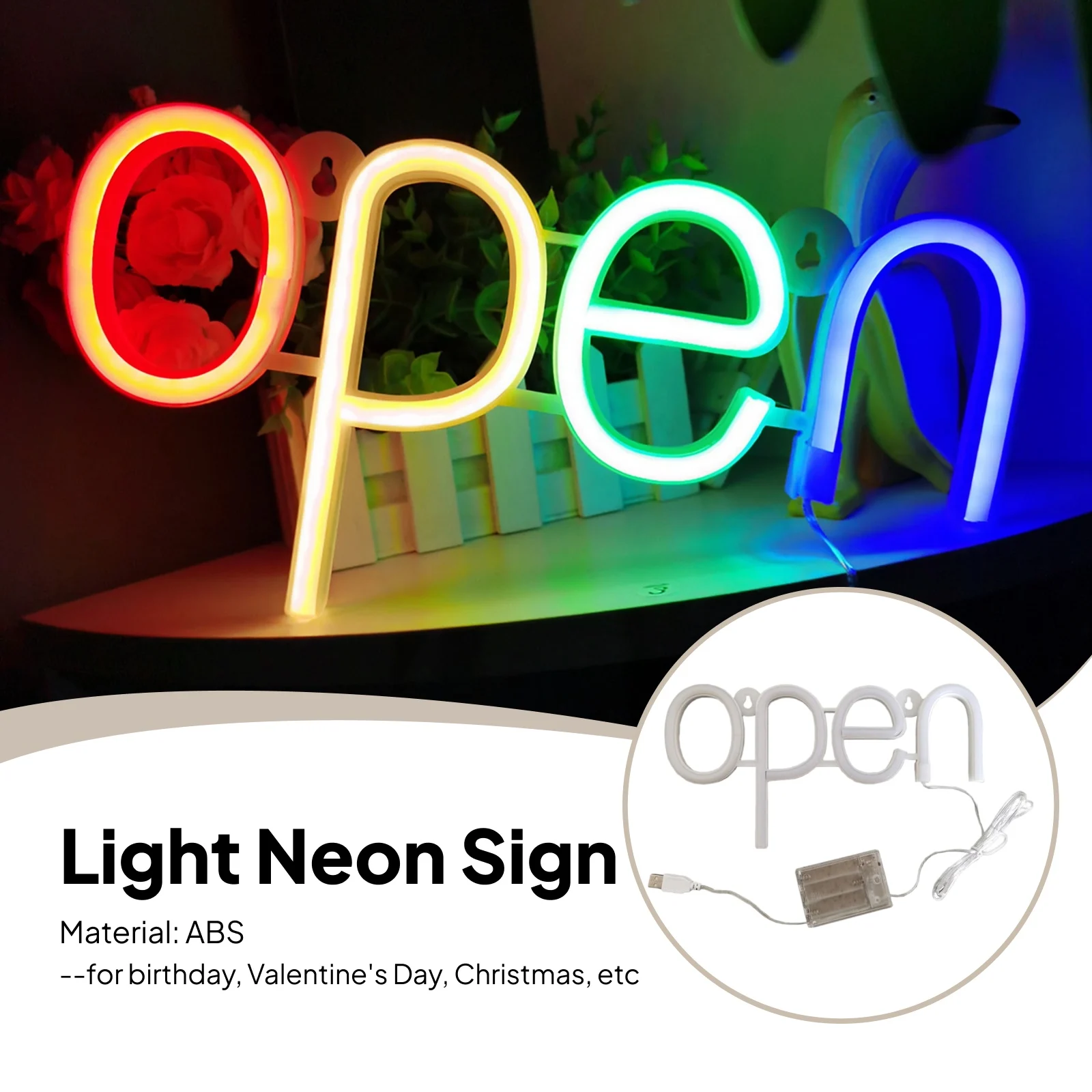 

Светодиодное освещение открытой вывески, неоновые огни, лампа для ресторана, салон, бар, светильник для витрины, витрины, магазина, клуба, наружное украшение