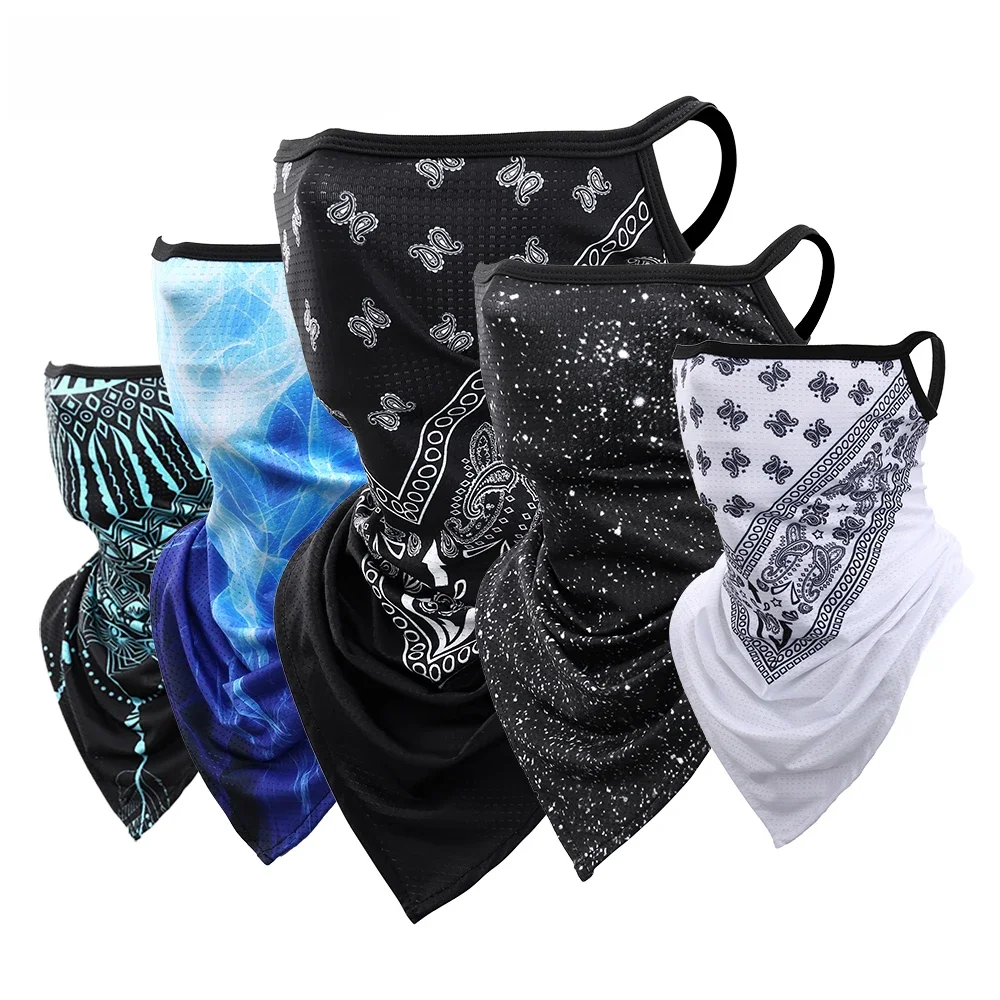 AliExpress GUMAO Ice Silk Sports Bandana Masks Triangle Face Covering Cool Ski Mask Cycling Running Hiking Tube Scarf Neck Gaiter Men Women