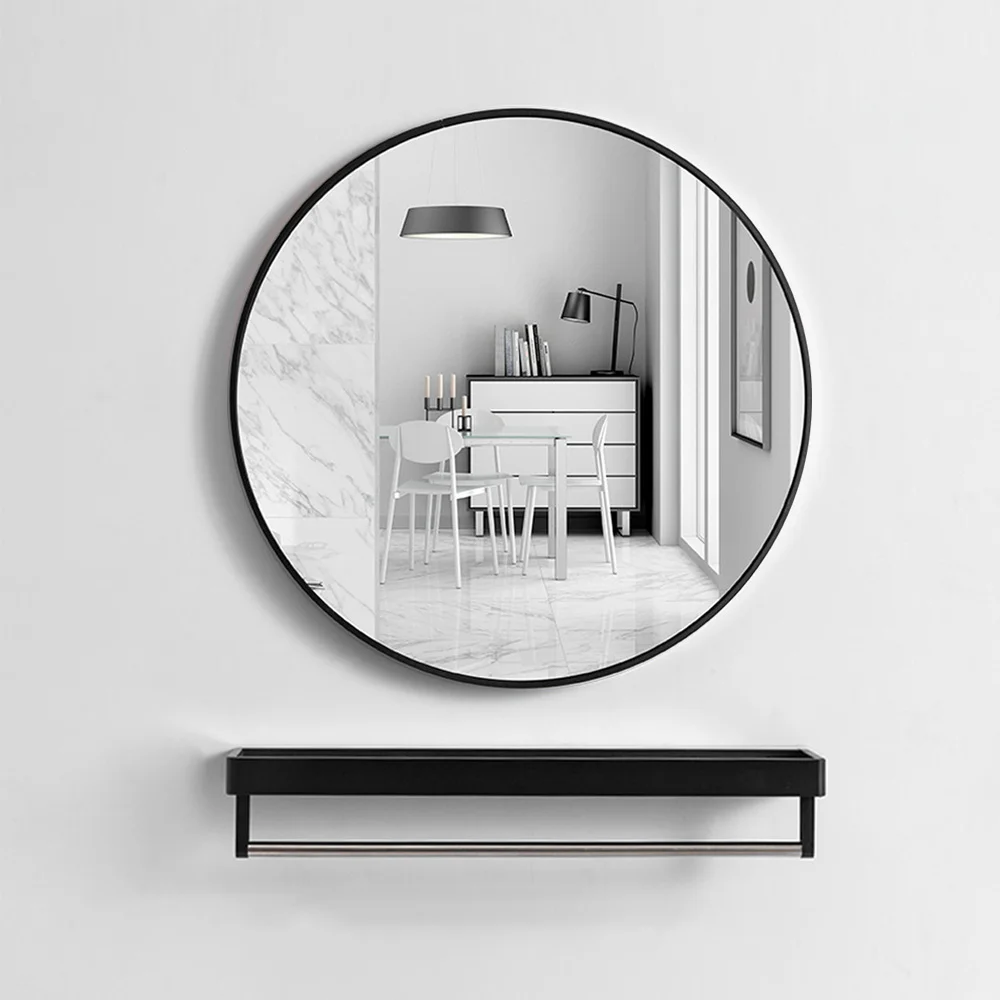 50cm Round Wall Hanging Framed Bathroom Mirror