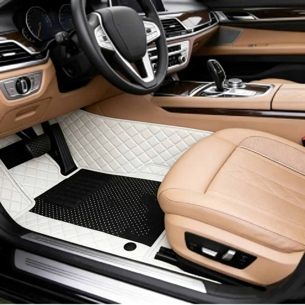 Tappetini Auto di Lusso su Misura per Mercedes-Benz GLC Coupé C254 2022-2026 5 Posti, in Pelle 3D Impermeabile Antiscivolo per Tutte le Stagioni, Set Completo